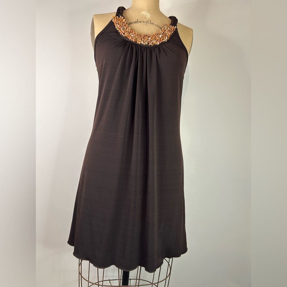 A. Byer Brown Pullover Sleeveless Dress Size Medium